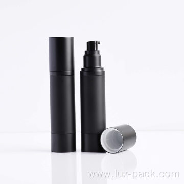 Custom Size Matte Black Airless Bottle